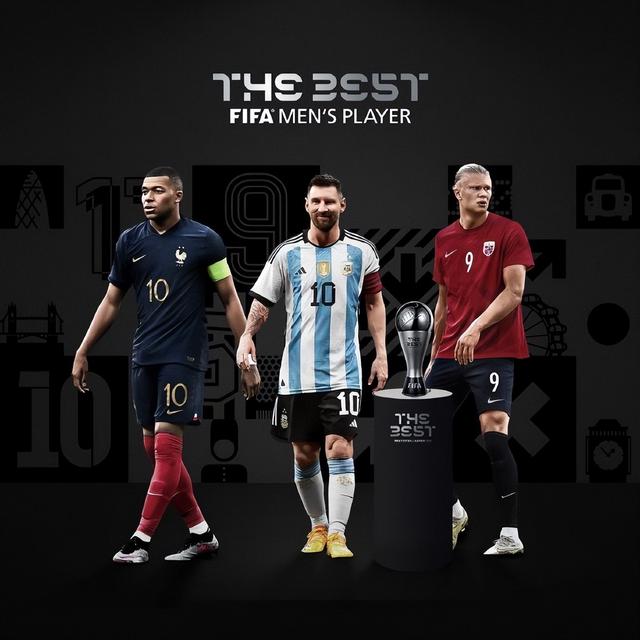 国际足联公布年度最佳球员候选，姆巴佩、梅西、哈兰德将竞争最终奖项归属(最佳球员)