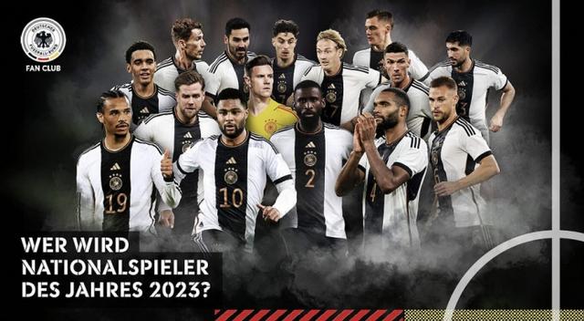 德国队2023年度最佳球员15人候选：吕迪格、萨内\\u0026京多安在列(德国队球员)