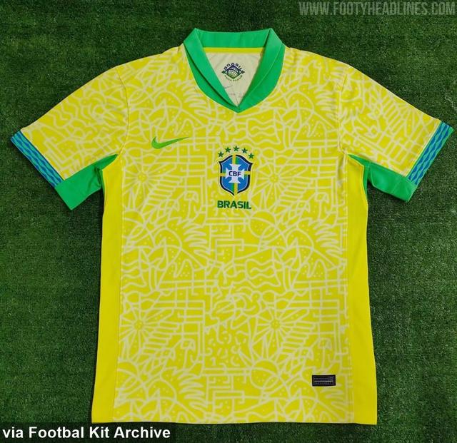 队徽回到正中心！巴西国家队2024年主场球衣曝光(足球队旗)