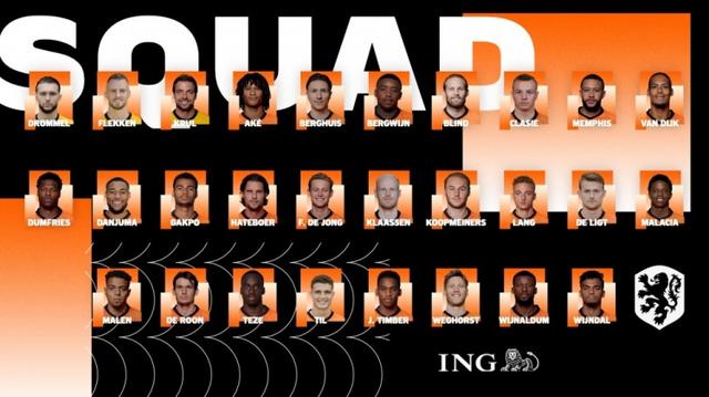 荷兰大名单：范迪克、F-德容领衔，德佩、德里赫特、丹朱马在列(荷兰球员名单)