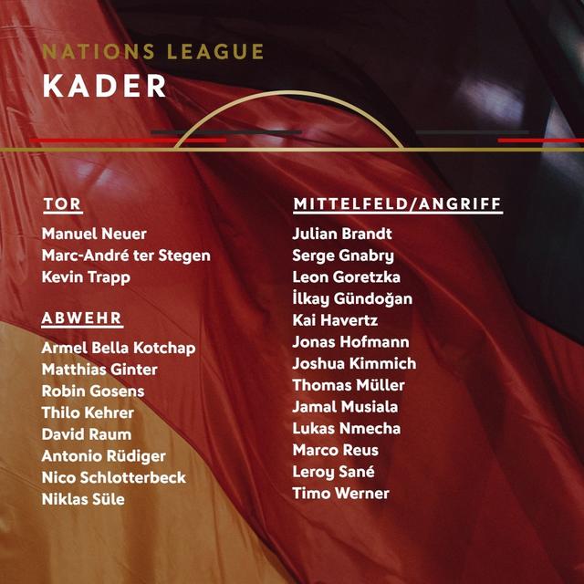 德国新一期大名单：穆勒、罗伊斯领衔，穆西亚拉、维尔纳在列(德国球员名单)