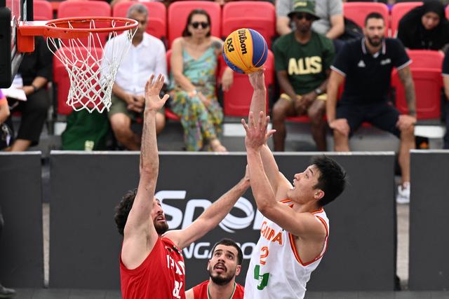 （体育）篮球——三人篮球亚洲杯小组赛：中国不敌伊朗(体育篮球)